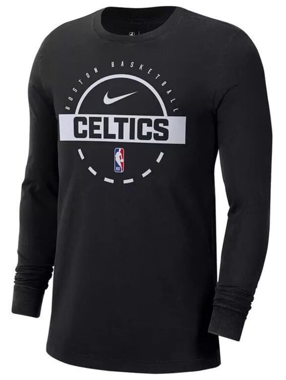 NWT New Nike Men's Boston Celtics Black On Court Practice Long Sleeve T-Shirt